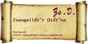 Zsengellér Diána névjegykártya