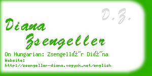 diana zsengeller business card